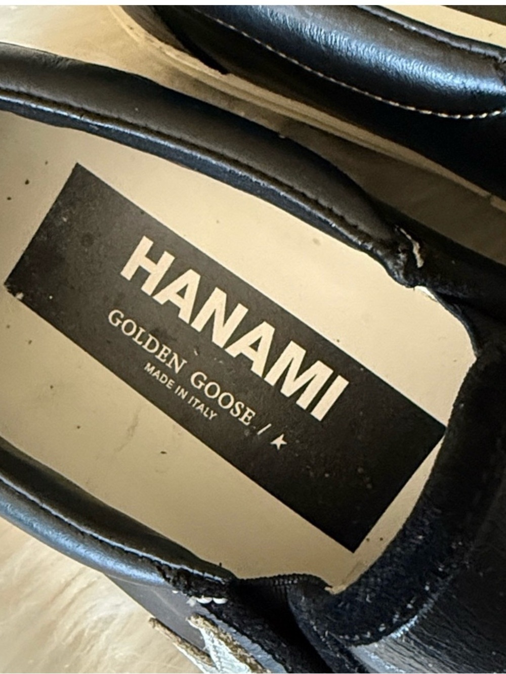 Golden Goose Hanami Private Edition Leather Slip-On Sneakers with Silver Star - Picture 6 of 16